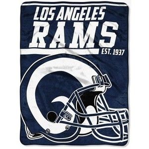 Los Angeles Rams ~ Plush Throw Blanket ~ 46" X 60" ~ NFL License Product ~ New